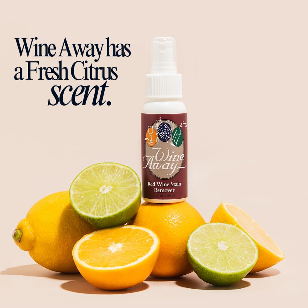 Wine Away Red Wine Stain Remover - Perfect Fabric Upholstery and Carpet Cleaner Spray Solution - Removes Wine Spots - Spray and Wash Laundry to Vanish