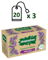 Dogadan Adacayi (Sage Herbal Tea) 20 Tea Bags, Pack of 3