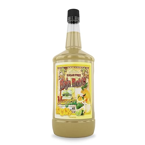 Baja Bob's Sugar Free TRIPLE CITRUS MARGARITA Mix, 1.75L - Cocktail Mixer - Keto Friendly - Low Calorie - Low Carb
