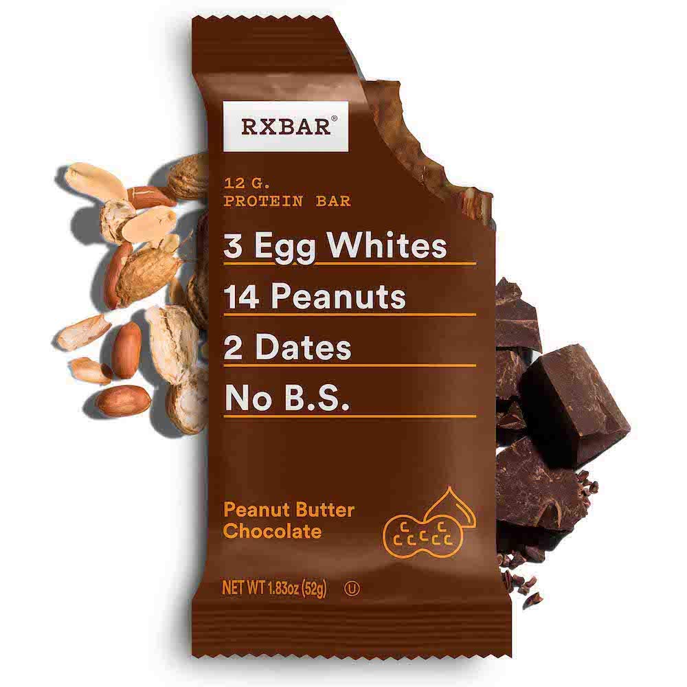 RXBAR Whole Food Protein Bar, Peanut Butter Chocolate (6 Boxes, 24 Bars)
