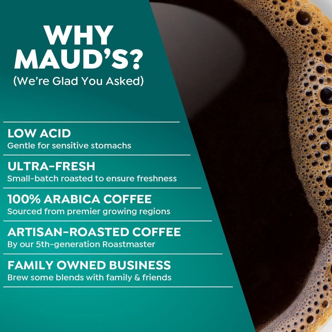 Maud's Espresso Coffee Pods, 100 ct, Dark Roast Coffee in Single Serve Pods - 100% Arabica Coffee, Compatible with Keurig K Cups Maker