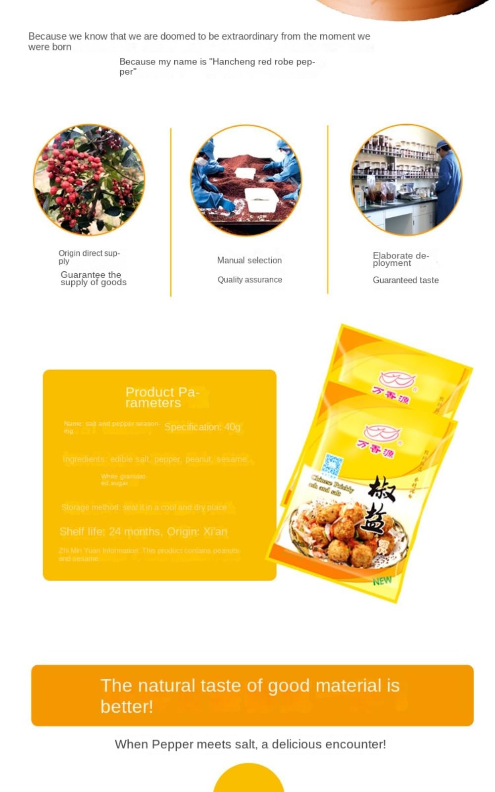 Zercumm Pepper Salt Powder Seasoning Pepper and Salt Mushroom Seasoning Pepper and Salt Stew Seasoning 40G Bag