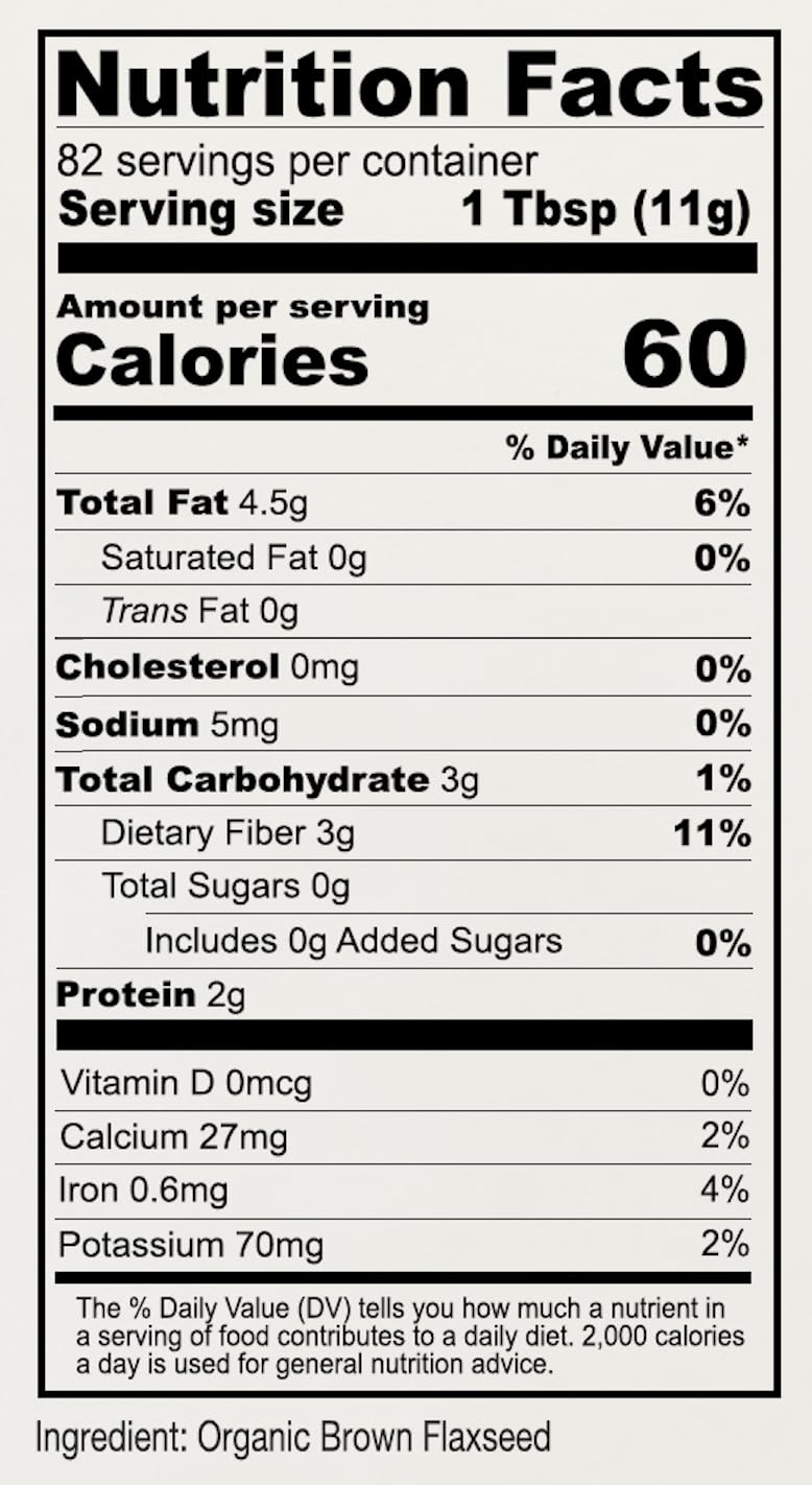 Anthony's Organic Brown Whole Flaxseed, 2 lb, Batch Tested and Gluten Free, Raw, Non GMO, Sproutable, Keto Friendly