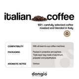 Dongiò Caffè Variety Pack whole bean coffee, 3 bags of 2.2 lbs - 100% blended and roasted in Italy (light, medium and dark roasts)