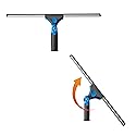 Unger 18-inch Professional Grip Swivel Squeegee - Professional Grade Window Squeegee for the Home, Large Squeegee for Glass Window Cleaning
