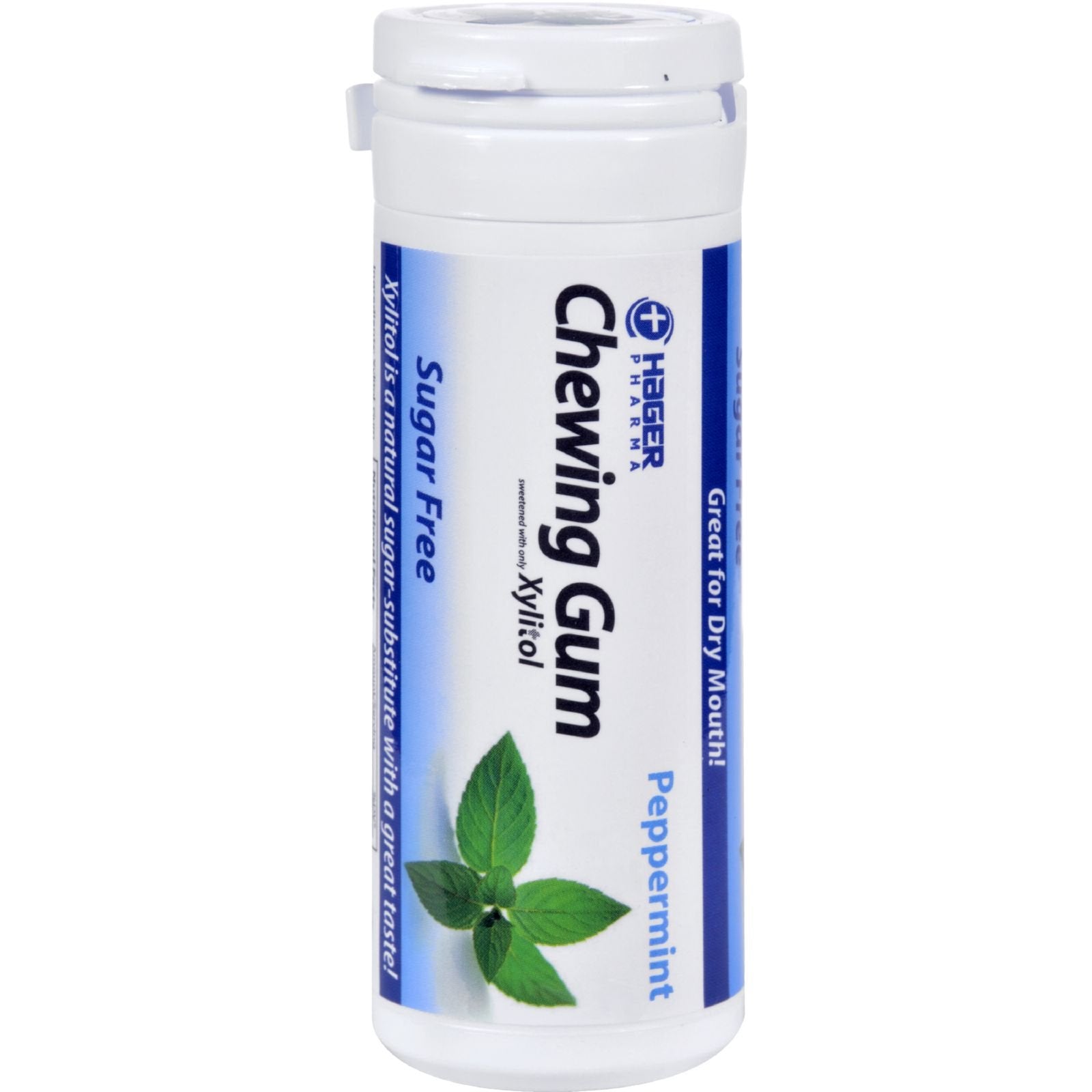 Hager Pharma Xylitol Chewing Gum, Peppermint, 30 Count