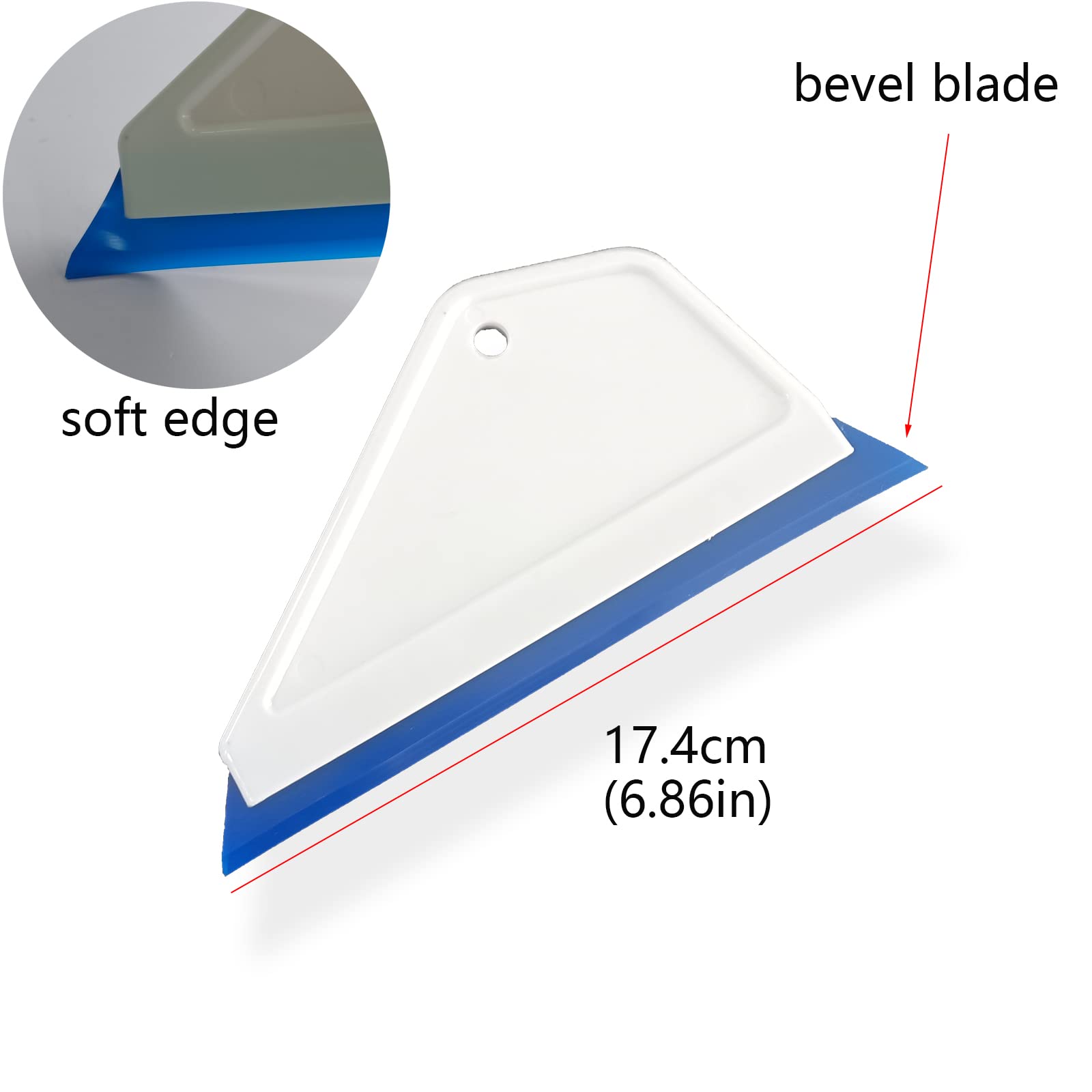 NBTOOL 4 in 1 Window Tint Tools Handle Squeegee with Blue PU Bevel Blade,Side Swipe Wiper Window Tint Squeegee Vinyl Squeegee Tinting Tools for Car