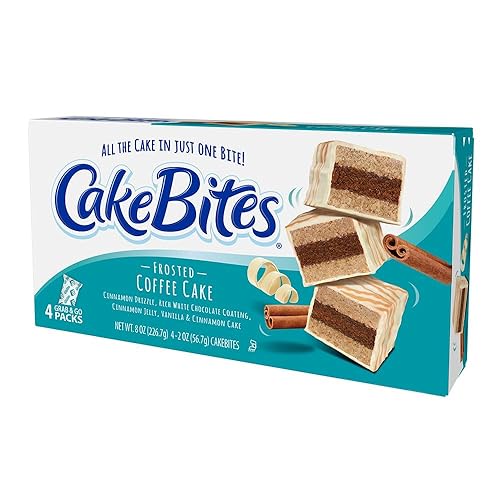 The Original Cakebites by Cookies United, Grab-and-Go Bite-Sized Snack, Frosted Coffee Cake