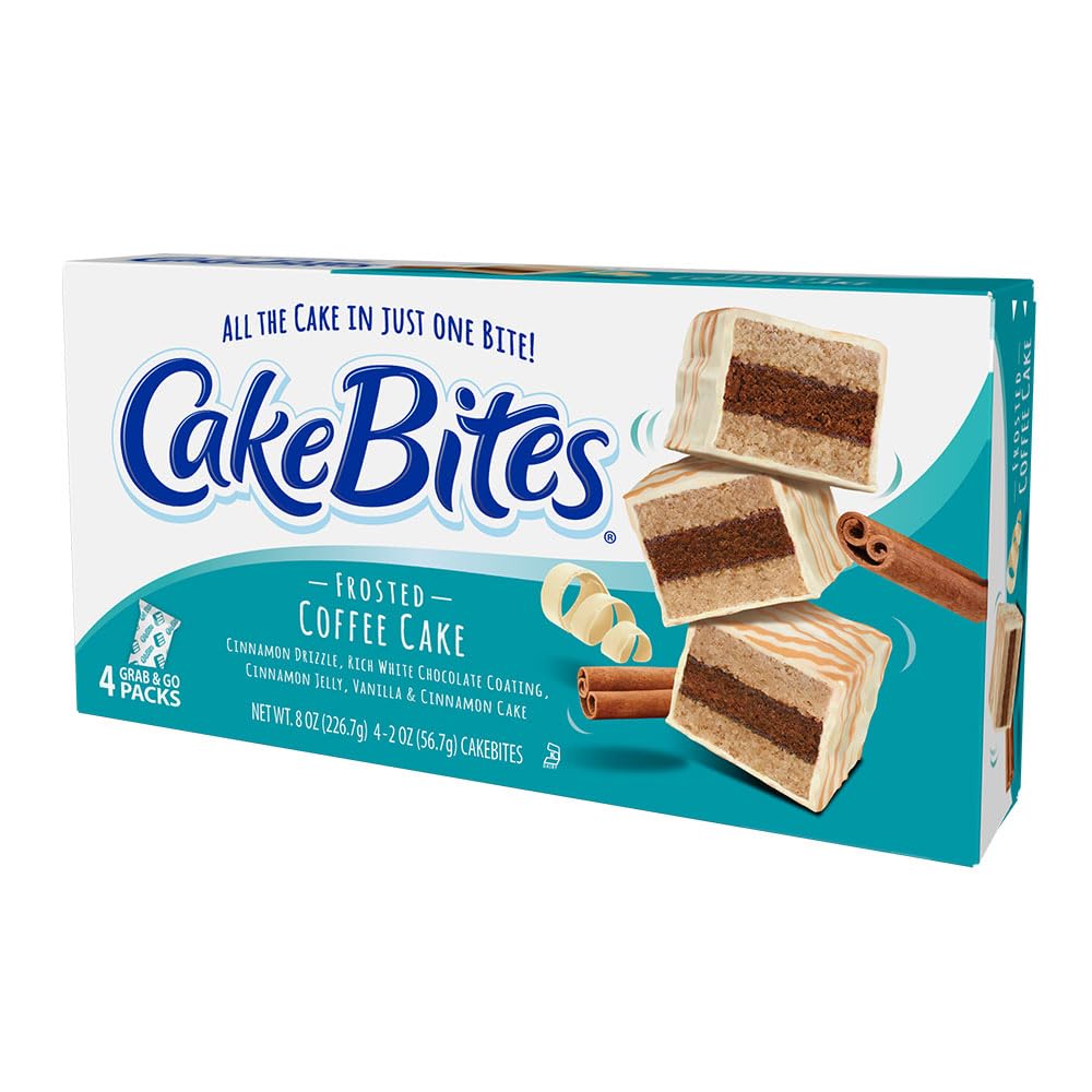 The Original Cakebites by Cookies United, Grab-and-Go Bite-Sized Snack, Frosted Coffee Cake