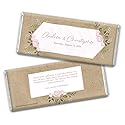 Rustic Wedding Favors for Guests Personalized Chocolate Bars (24 Pack) - Bridal Shower Favors for Guests, Wedding Candy