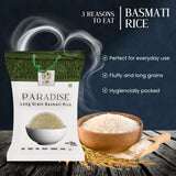 BIG - PARADISE 10 LB Long Grain Basmati Rice, White Super Basmati Rice, Basamic Rice from India, Gluten Free Rice, White Uncooked Rice, Extra Long Grain Basmati Rice