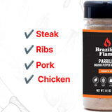 Brazilian Flame Parrilla Seasoning - Parrilla Boudin Pepper & Garlic - 14.1oz