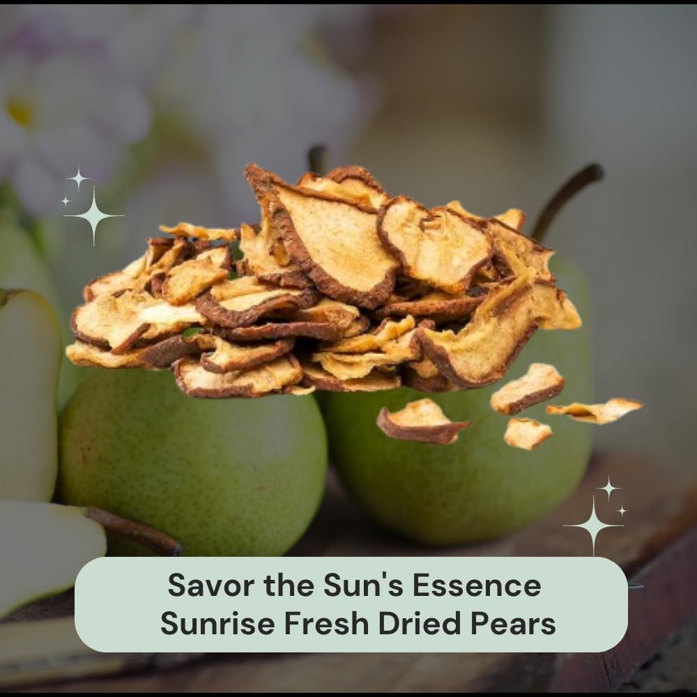 Sunrise Fresh Dried Fruit - Dried California Pears - All-Natural, Dehydrated, Unsweetened, No Added Sugar, Resealable Snack, 6oz Bag