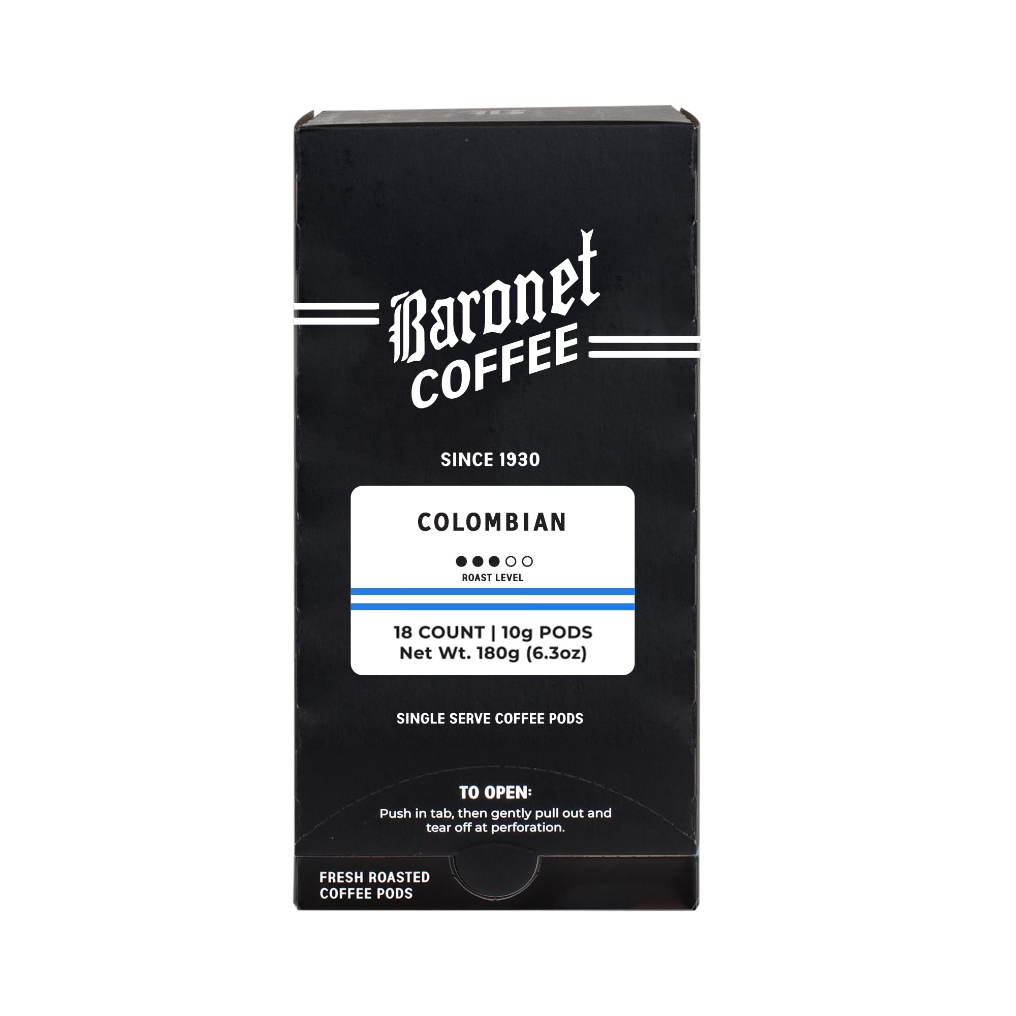 Baronet Coffee Pods [Colombian-54 Pods] Single Cup Use, Like Senseo [3 Boxes of 18 Single Serve 10 Gram] Regular Strength, Medium Roast [Colombian