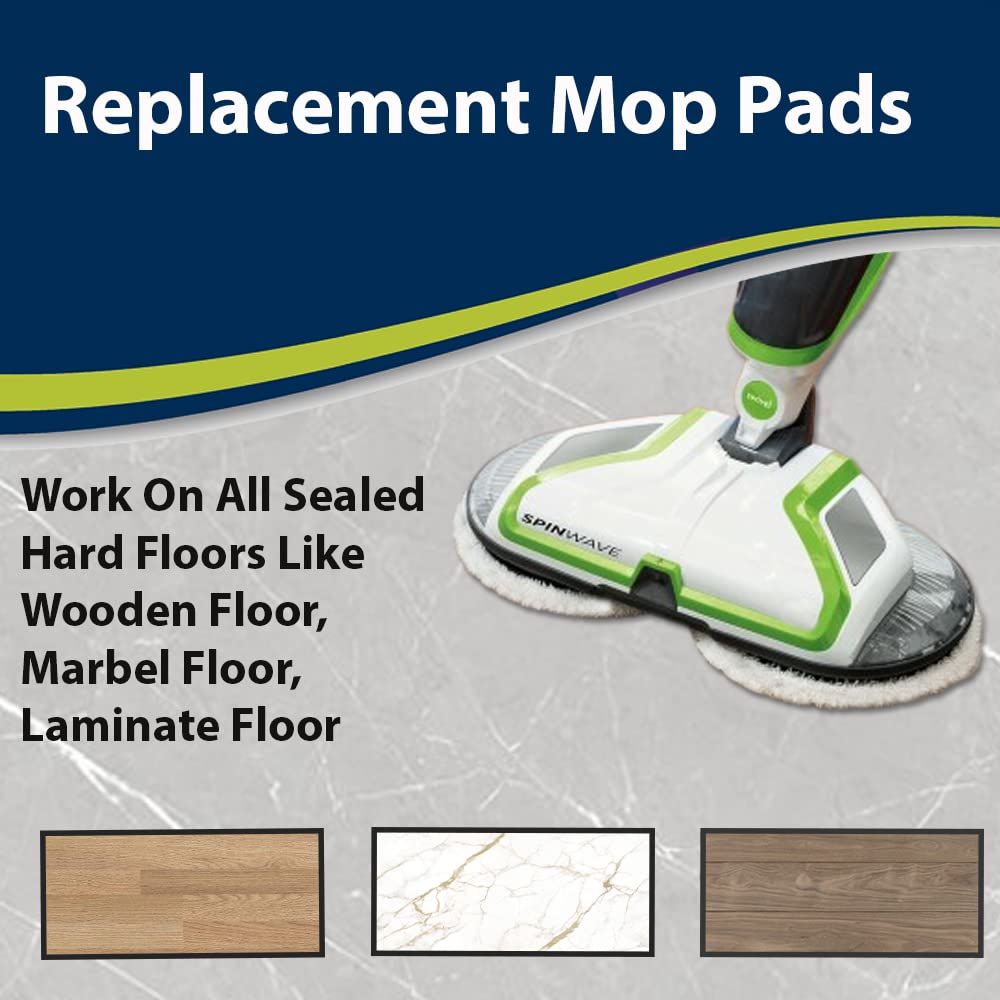 Replacement For Bissell Spinwave Mop Pad Kit Replacement Pads fits 2124