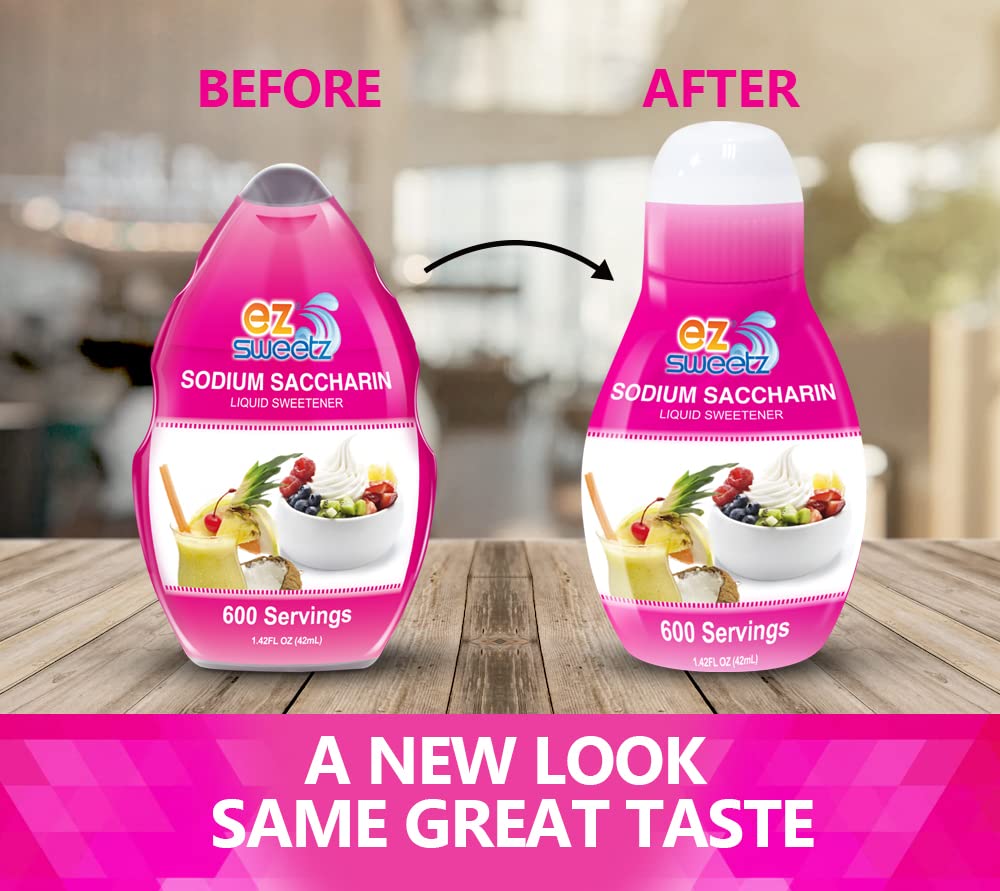 EZ-Sweetz Sodium Saccharin (Single Pack 1.42oz - Liquid Sweetener 600 Servings/Bottle)