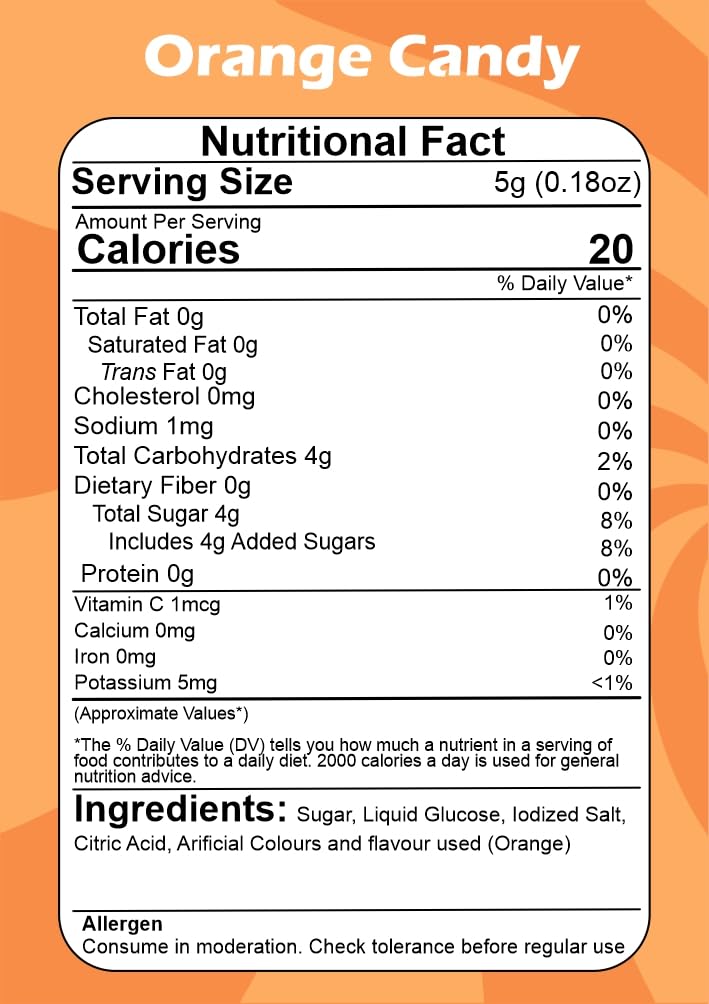 SMIBZE Natural Orange Candy 150 GM (Pack of 1) SMIBZE