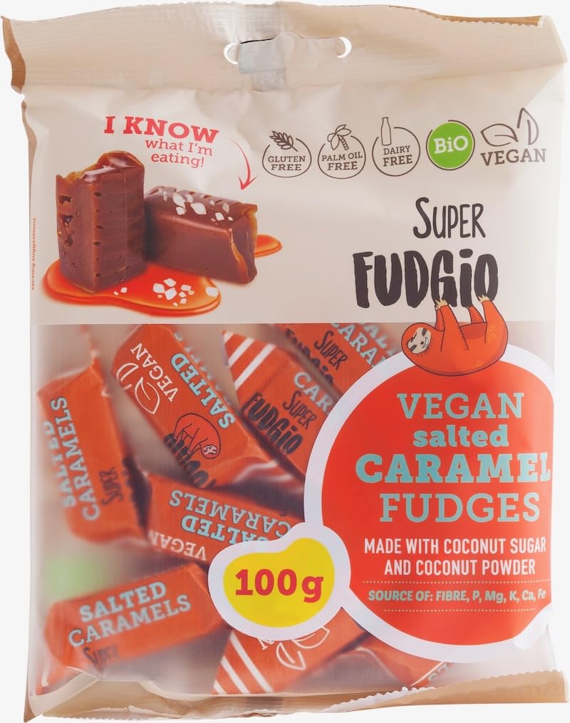 Dulcefina chocolate and Sweets, Me Gusto SF Organc & Vegan Salted Caramel Fudge `100g (4 pcs)