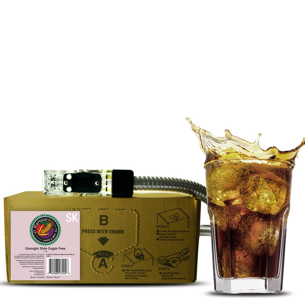 Bar Beverages Georgia Style Craft Sugar Free Cola (3 Gallon Bag-in-Box Syrup Concentrate) - Box Pours 18 Gallons of Diet Cola - Use with Bar Gun, Soda