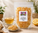 Crystalized Ginger Slices - 1.5 lbs of Fresh Gourmet Sugar Coated Sweet Spicy Snack Pieces in Resealable Bag to Ensure Freshness