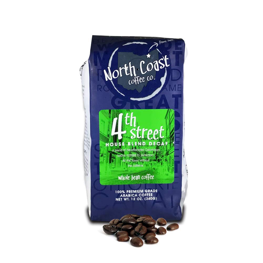 12oz North Coast Coffee - 4th Street Decaf - Whole Bean Coffee - 12oz Bag (Whole Bean)