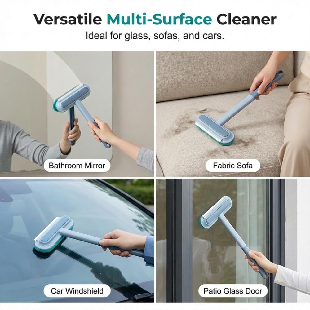 Window Screen Cleaning Brush, Mesh Screen Cleaner, Detachable Window Screen Cleaning Brush Washing Tool, Windows Screen Cleaner Tool with Wet and Dry