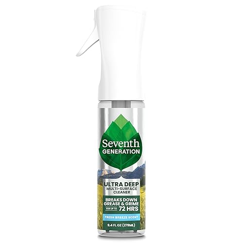 Seventh Generation Ultra Deep Probiotic Multi Surface Cleaner, 9.4 Fl Oz, Fresh Breeze, 80% USDA Biobased All Purpose Cleaning Spray, Breaks Down