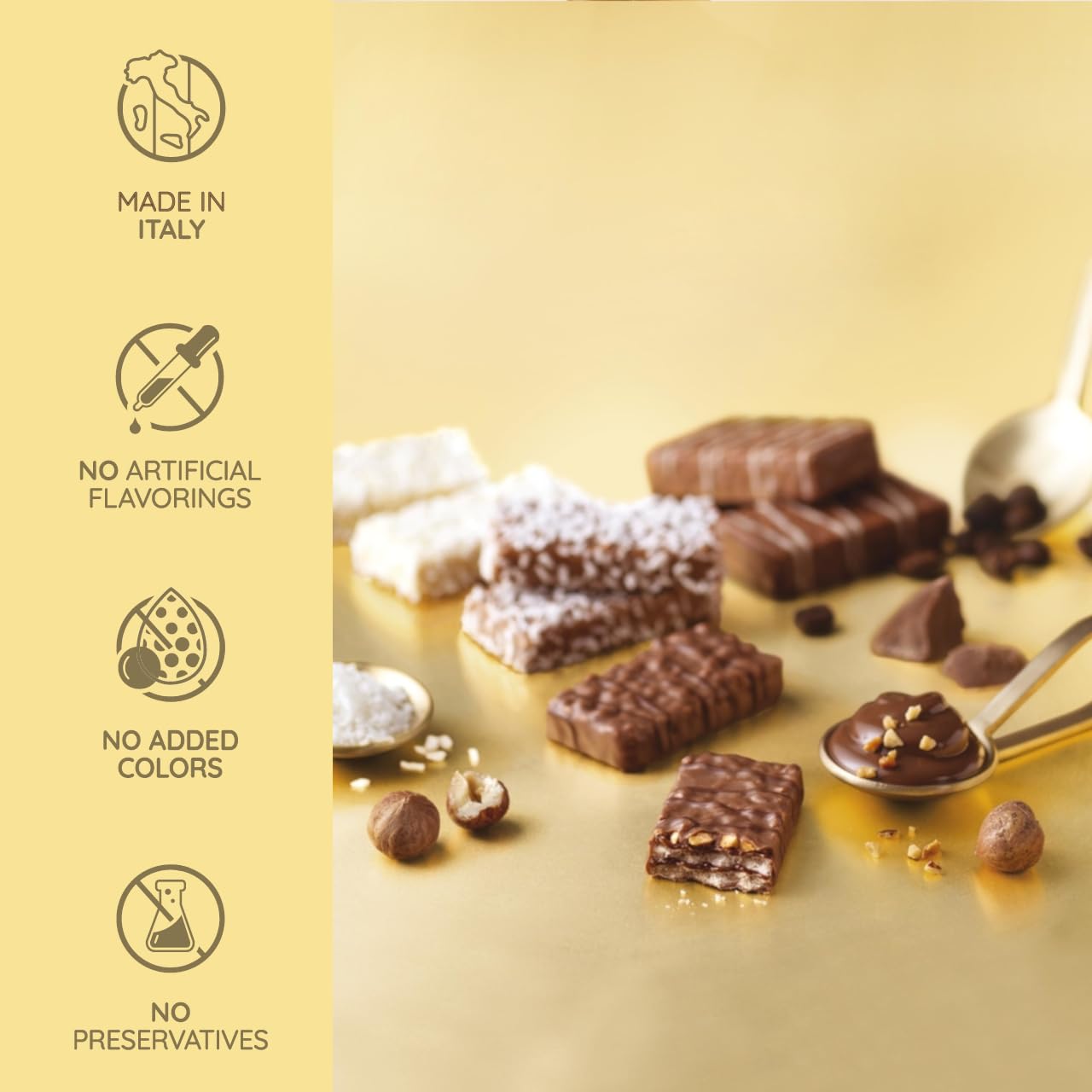 Loacker Patisserie Cappuccino - Premium Bite Size Milk Chocolate Covered Crispy Wafer Cookies with Coffee Cream Filling - Pack of 12