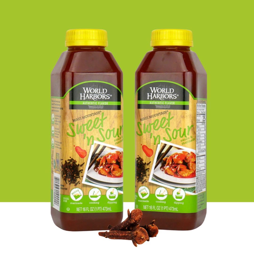 World Harbors Maui Sweet and Sour Sauce - Hawaii Style Perfect for Dipping, Dumplings, Chicken Nuggets, Various Meats Including Beef, Pork, Seafood