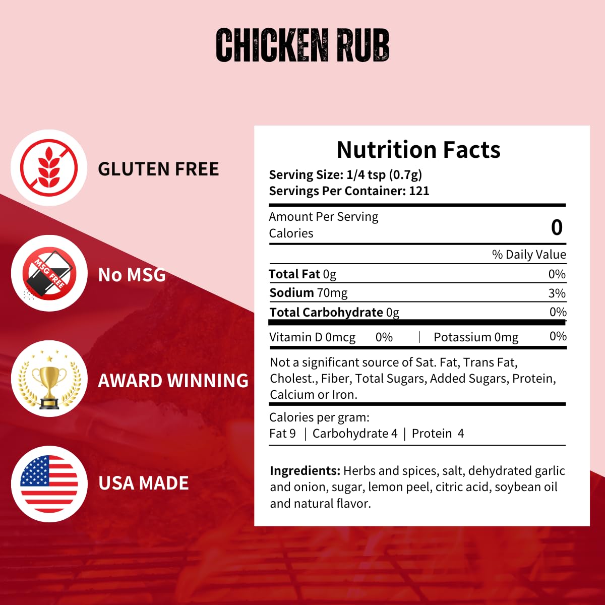 Pork Barrel BBQ Chicken Spice Rub | All-Purpose Seasoning and Spice Rub |Grilling Essentials, Perfect for Grilling, Smoking, or Cooking Wings