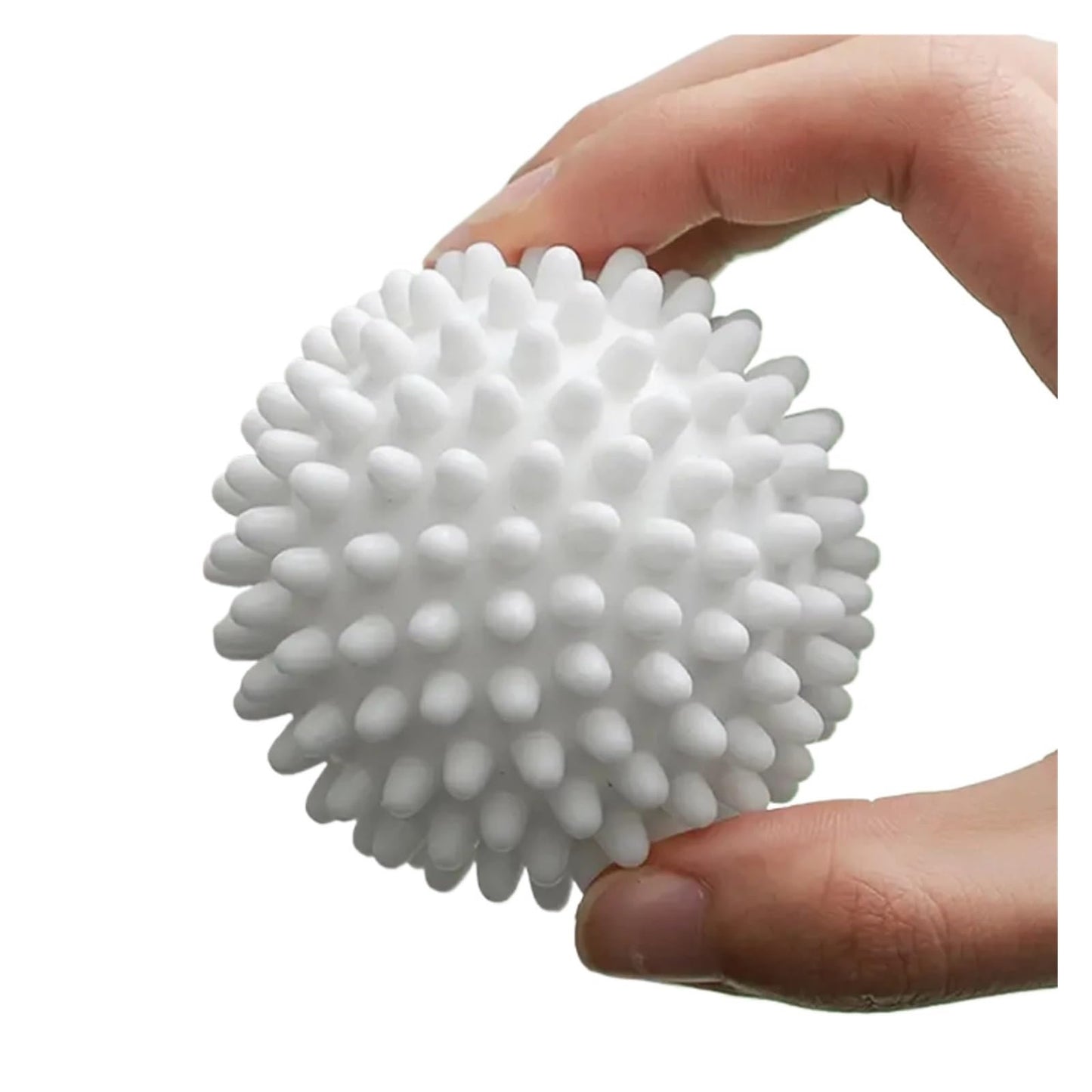 Laundry Dryer Balls Set, Anti-Tangle Washing Machine Tool for Softening Clothes, Reusable Fabric Softener Alternative with Spike Design(White 1pc)