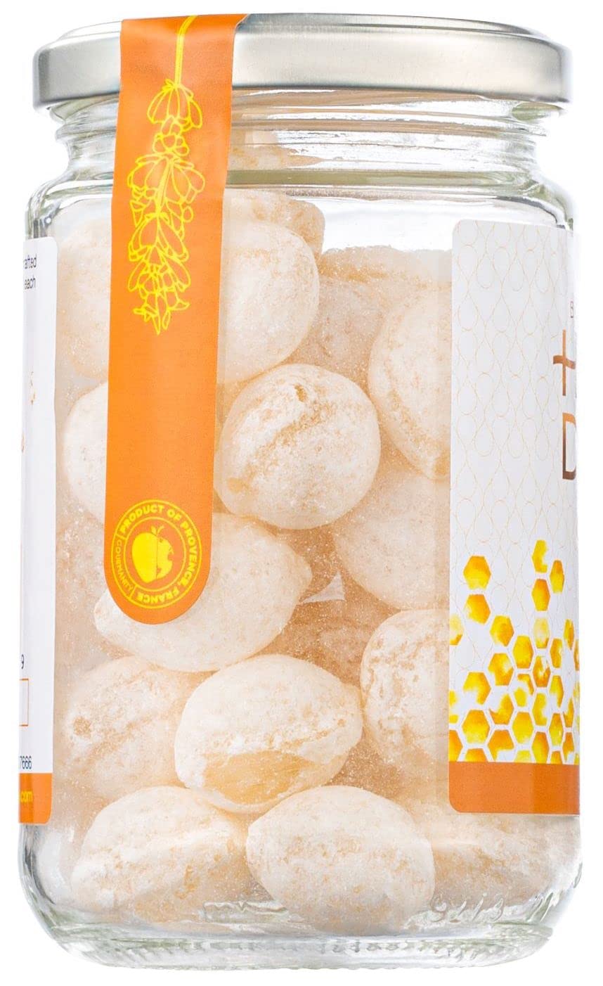 Gourmanity Honey Drops, Delectable Balls of Hard Honey Candy with Surprise Honey Filling, Carefully Crafted with Natural Honey, Made in Provence