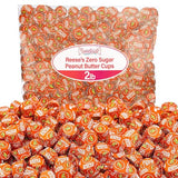 Zero Sugar Peanut Butter Cups - Miniatures Peanut Bite-Size Treat Candies Encased in a Crunchy Milk Rich Chocolate Shell for a Melt in Your Mouth