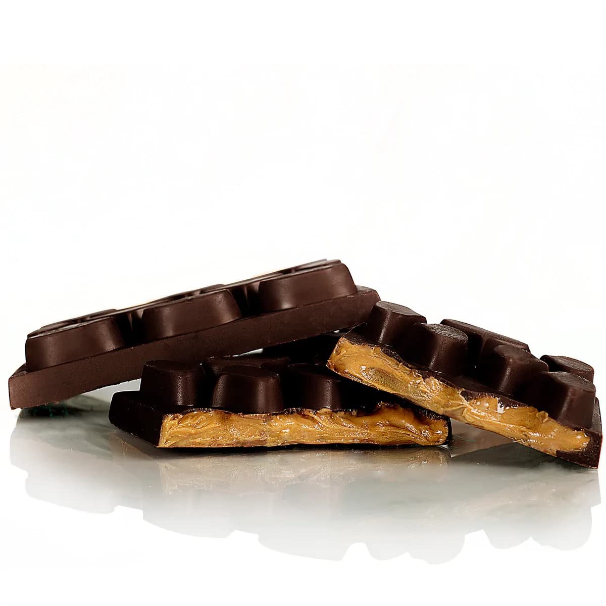 Sanders Dark Chocolate Covered Peanut Butter Block, Gift Box of 2 Individually Wrapped 4 oz Blocks