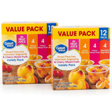 Great Value Fruit Cup Variety Pack, Diced Peaches, Mandarin Segments & Cherry Mixed Fruits in Fruit Juice, 4 oz, 24 Cups