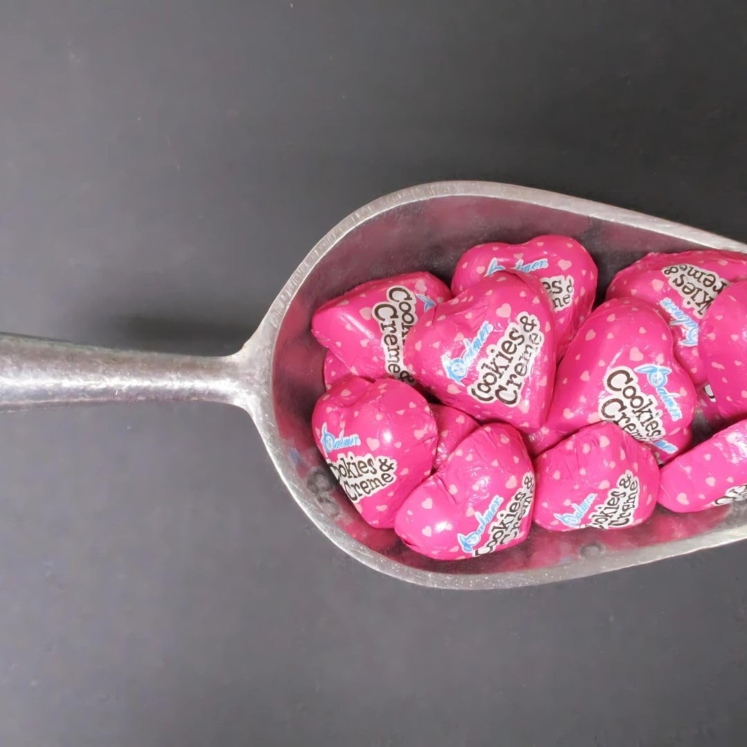 Palmer Cookies & Cream Heart Chocolates (Pack of 1128) - Sweet & Delicious Treats - Perfect for Valentine's Day, Christmas, Birthdays & More