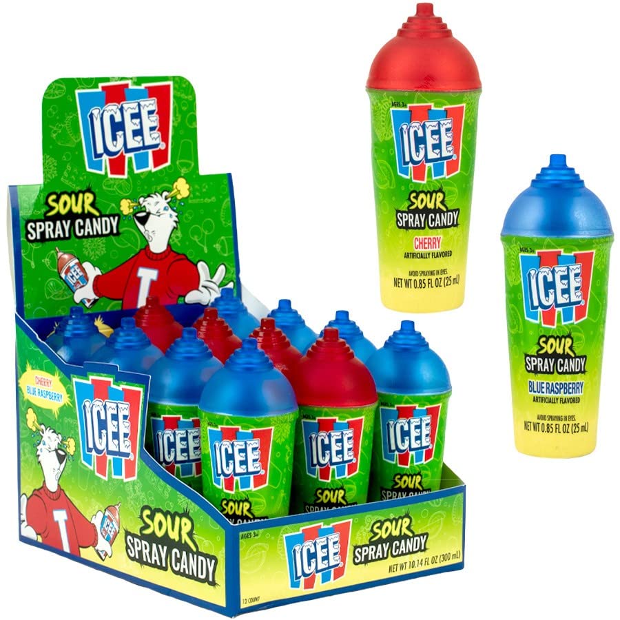 Koko's Icee Sour Spray Candy 0.85 oz. - Case of 12