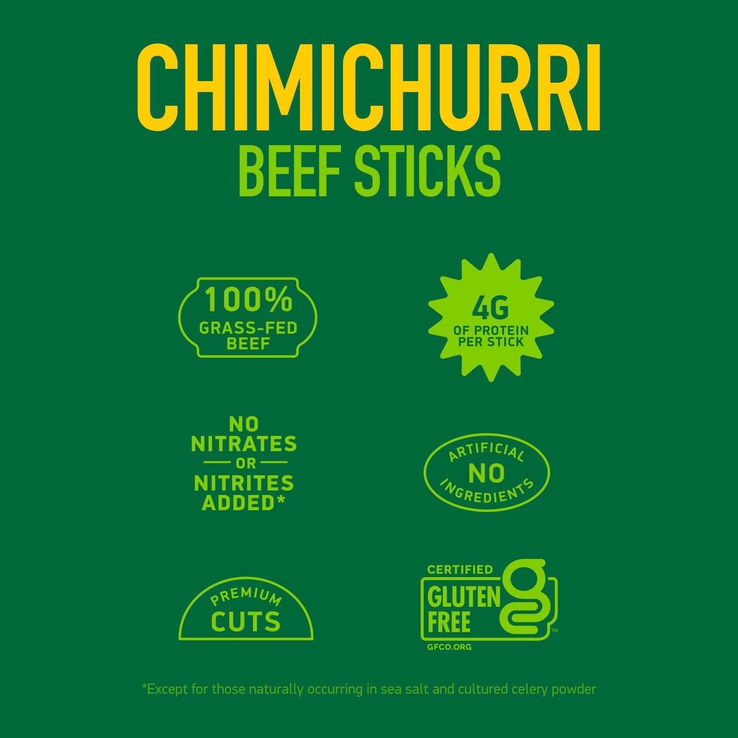 Krave, Meat Sticks Minis, Chimichurri flavor - (0.5 Ounce Sticks, Pack of 12) - 100% Grass Fed Beef, 45 Calories Per Stick, Good Source of Protein