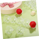 KOCKSHION 120pcs Clear Chocolate Wrapper Holder Chocolate Flower Decoration Base for Bouquets Stable Candy Packaging Case for Birthdays Weddings