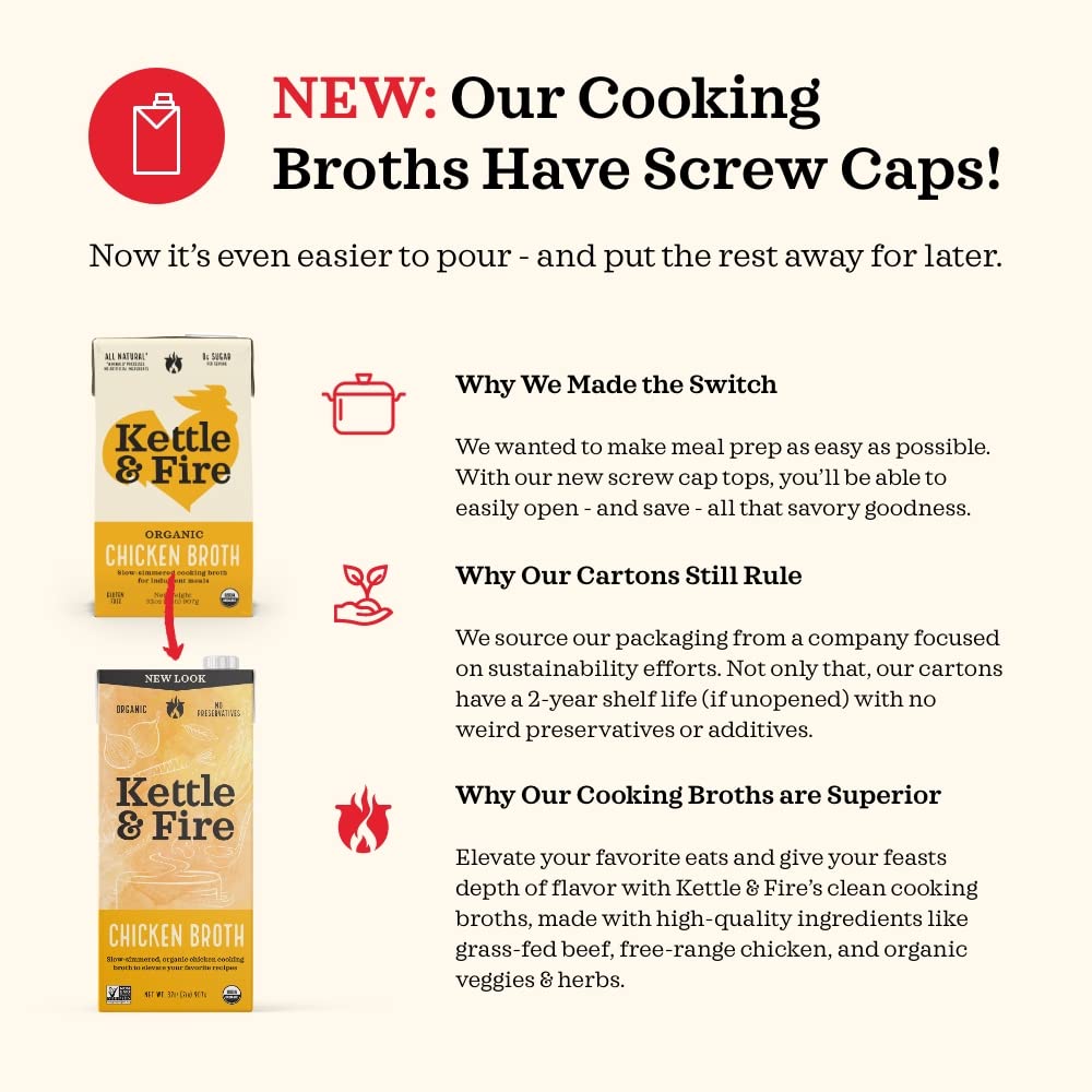 Low Sodium Chicken Broth - Pack of 2 - Organic Cooking Stock, Real Bones Not Powder, Protein, Keto, Paleo, GF, Whole 30 Diet Friendly, Natural Soup