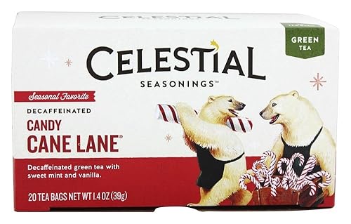 Celestial Seasonings Candy Cane Decaf Green Tea Bags, 20 ct