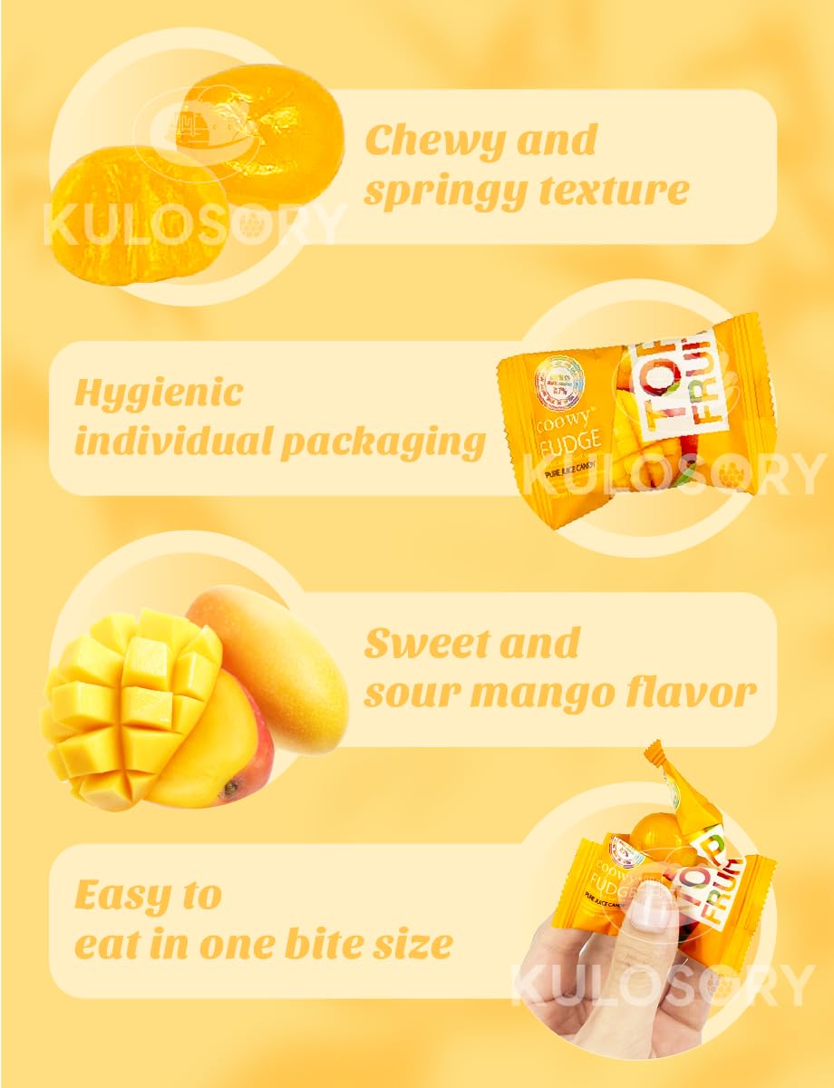 KULOSORY Top Fruit Mango Jelly 320 g/Soft Texture/Rich Mango Flavor