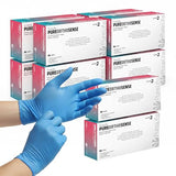 PureLife Medical Gloves Disposable Latex free - Blue Nitrile Gloves, Powder-free and Non Sterile- Food safe, and Cleaning (Medium) (100 Pack)
