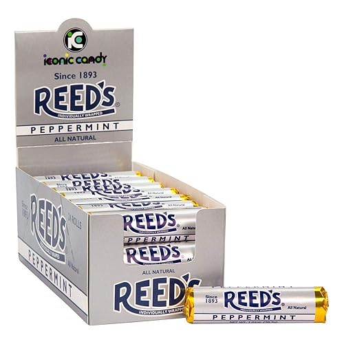 Reed’s Peppermint Candy Rolls | Traditional Peppermint Hard Candy | Reed’s Candy Peppermint Minty Fresh And Surprisingly Sweet Brought To You By