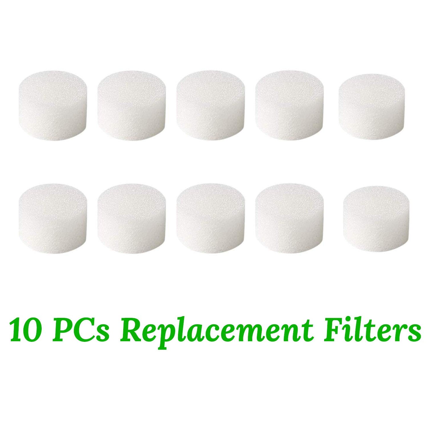 Valdotek 10 Pcs Replacement Sponge Filters for Compressor System Cool Mist 19/32 Inch Diameter (Filters10)