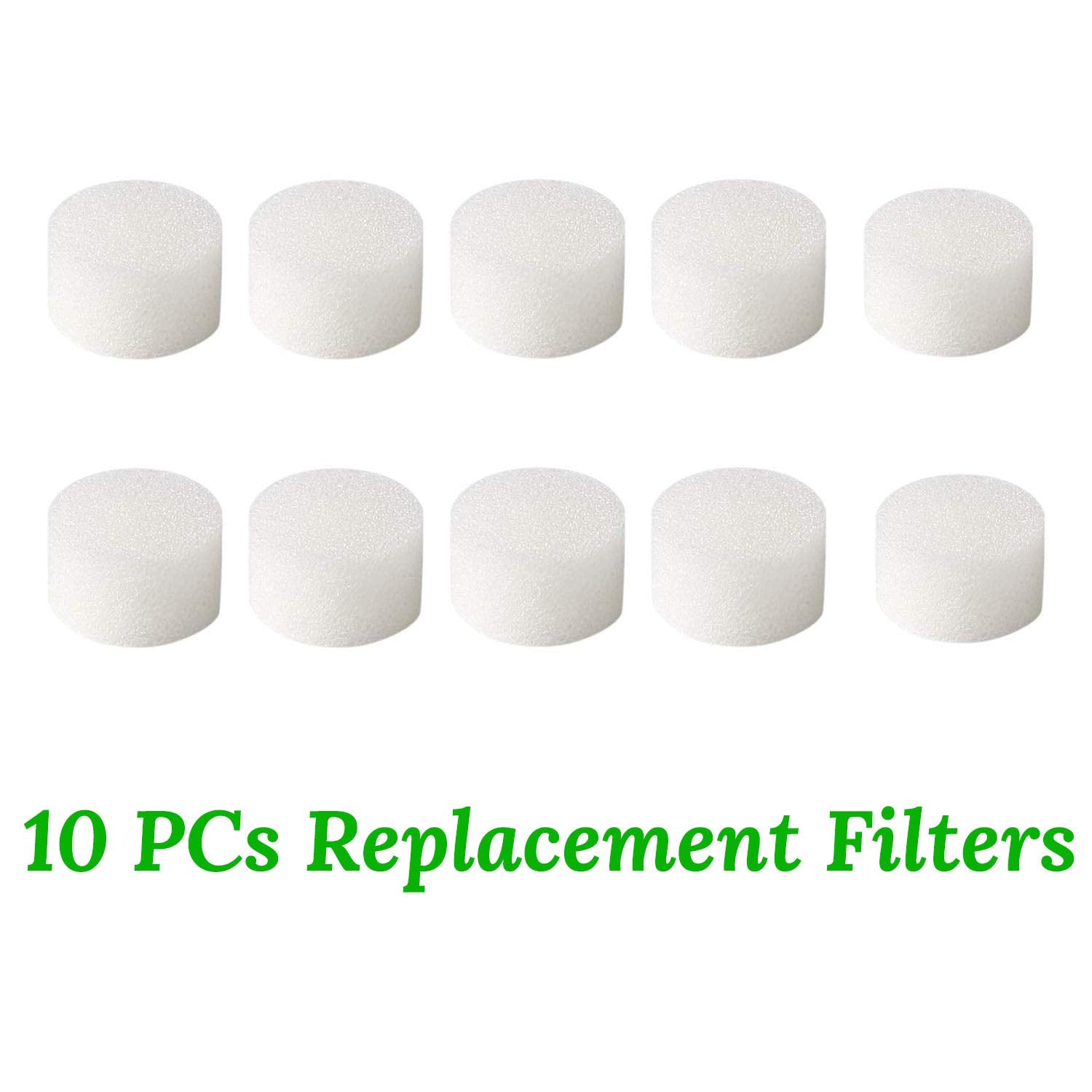 Valdotek 10 Pcs Replacement Sponge Filters for Compressor System Cool Mist 19/32 Inch Diameter (Filters10)