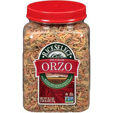 RiceSelect Tri-Color Orzo Pasta, Non-GMO, 26.5 oz (Pack of 4 Jars)