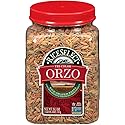 RiceSelect Tri-Color Orzo Pasta, Non-GMO, 26.5 oz (Pack of 4 Jars)