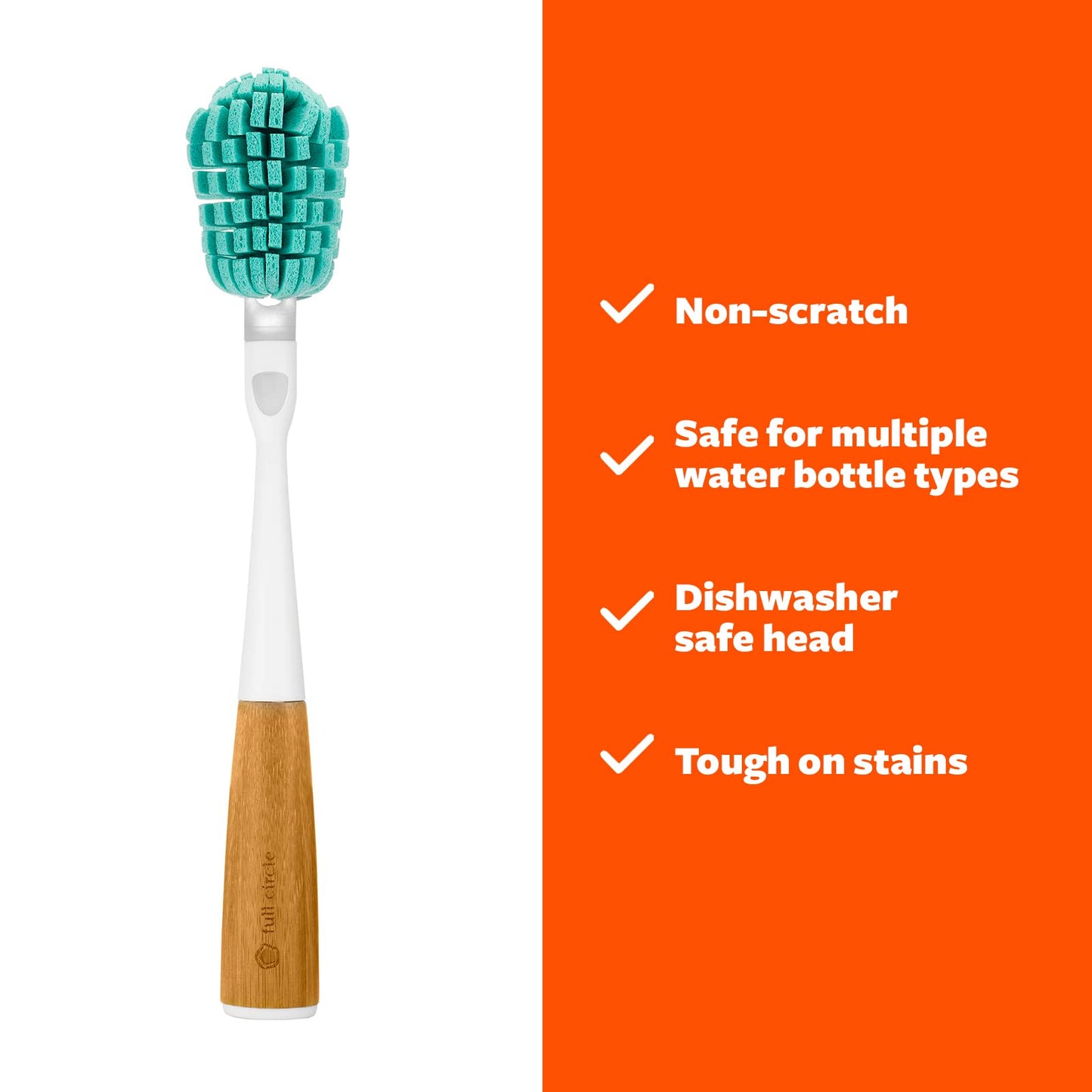 Full Circle Replacement Sponge Head for Magic Wand - Non Scratch Glass Safe Scrubber
