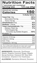 Caveman Foods Grain Free Keto Granola, Cinnamon Crunch Vegan Granola Mix, 7 Ounce Pouch